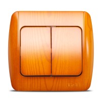 Comutator cap scara 10A stejar, gama Zirve - Elbi