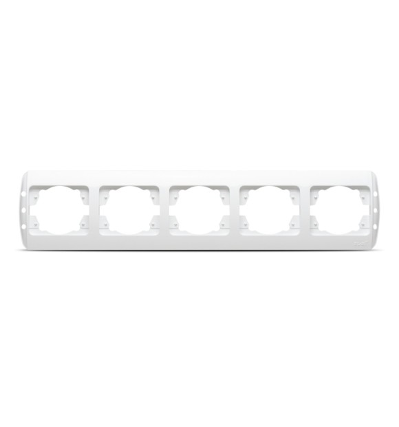 Rama 5 posturi alb Zirve, plastic ABS pentru aparataj modular