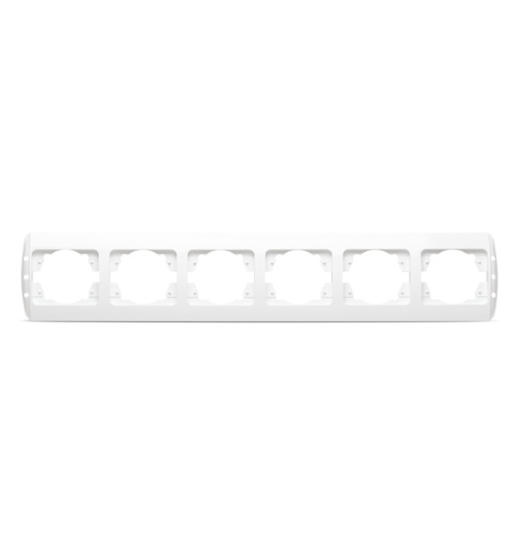 Rama ornament 6 posturi alb Zirve - 6 module aparataj