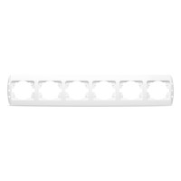Rama ornament 6 posturi alb Zirve - 6 module aparataj