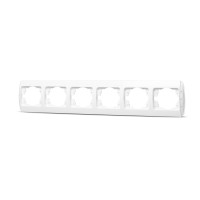 Rama ornament 6 posturi alb Zirve - 6 module aparataj - detaliu