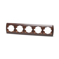 Rama ornament 5 posturi nuc inchis Zirve - ELBI - detaliu