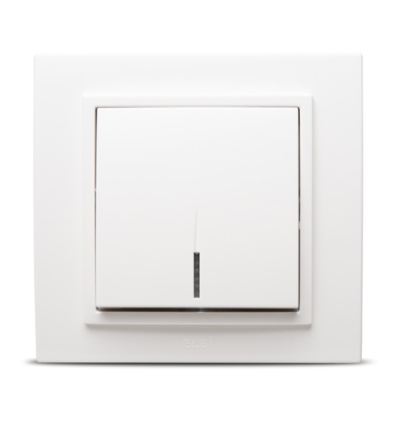 Intrerupator simplu cu indicator LED 10A alb, gama Zena