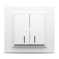 Comutator 10A cu indicator LED, alb, gama Zena - Elbi