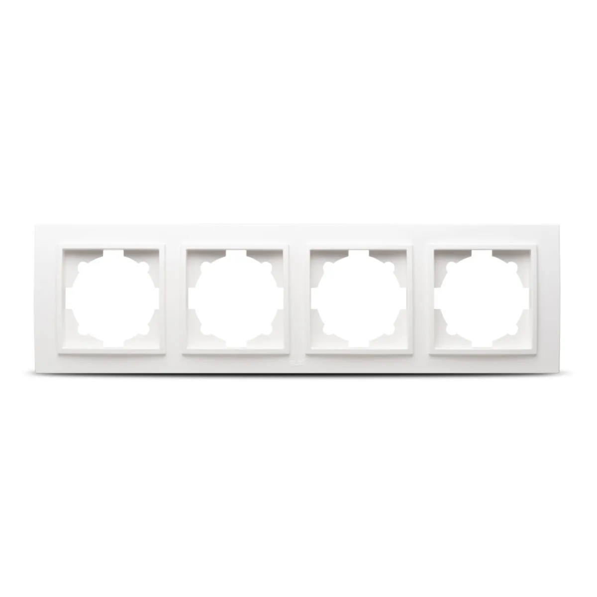 Rama 4 posturi alb Zena, ornament aparataj 4 module - Elbi
