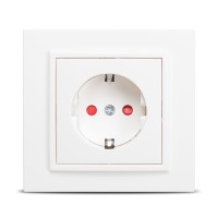 Priza Schuko 16A alba cu protectie copii, gama Zena