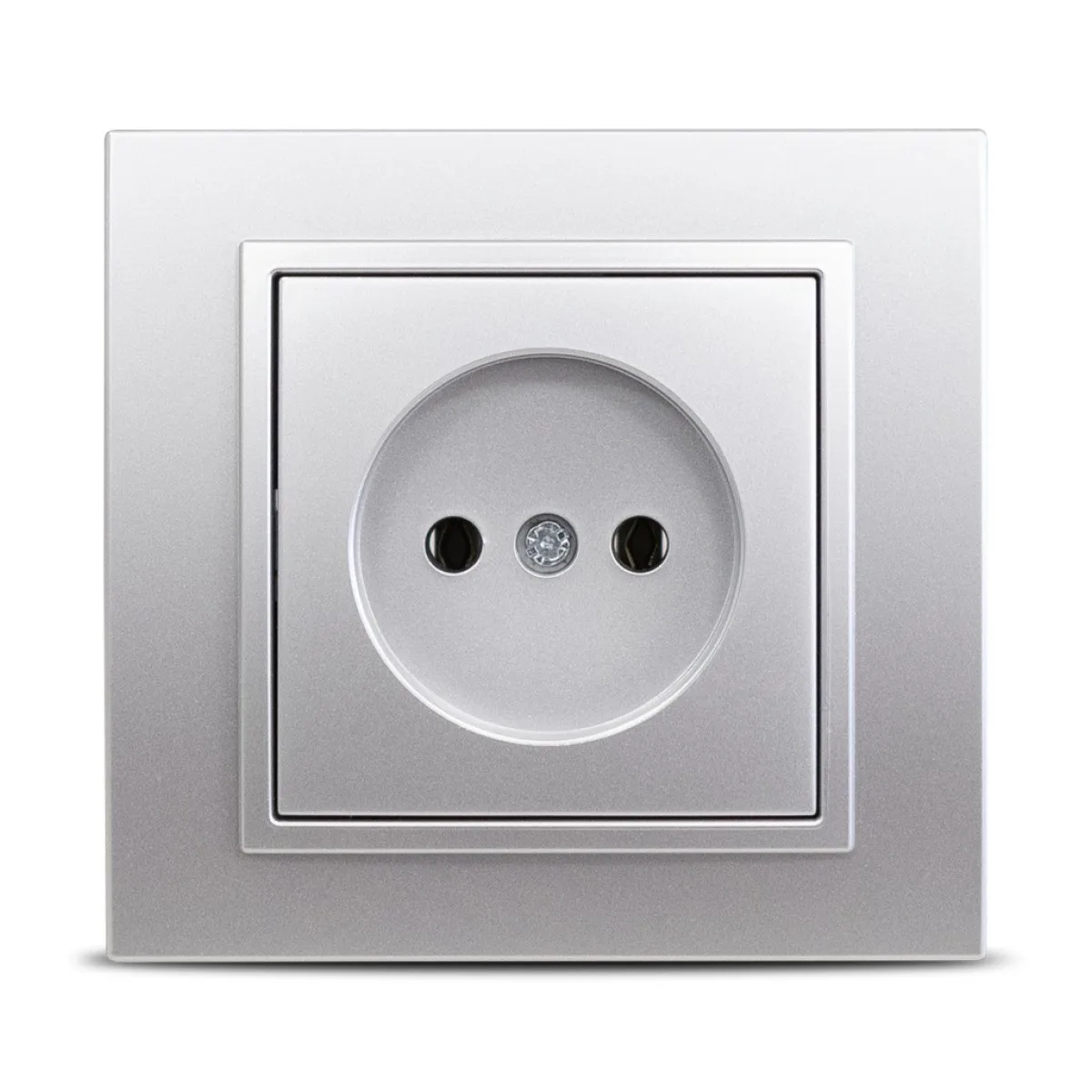 Priza fara contact de protectie 16A gri metalizat Zena