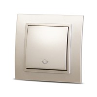 Intrerupator sonerie 10A titan Zena - buton cu revenire - vedere laterala