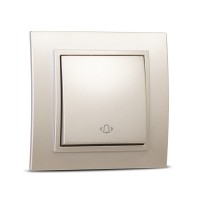Intrerupator sonerie 10A titan Zena - buton cu revenire - detaliu