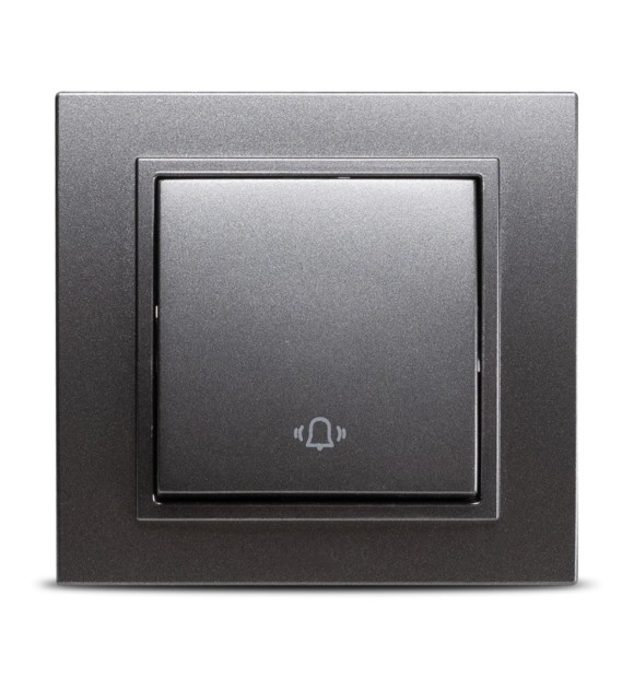 Intrerupator sonerie 10A fume Zena - buton cu revenire