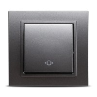 Intrerupator sonerie 10A fume Zena - buton cu revenire