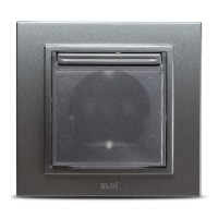Priza Schuko cu capac 16A fume, gama Zena - ELBI