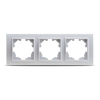 Rama 3 posturi gri metalizat Zena - rama ornament tripla
