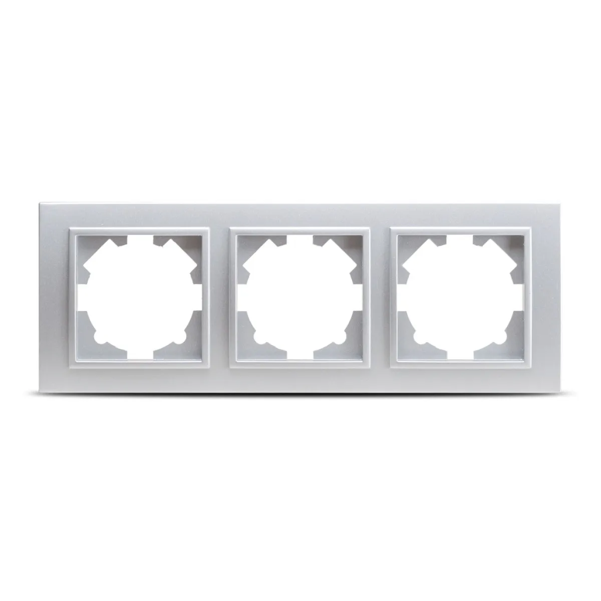 Rama 3 posturi gri metalizat Zena - rama ornament tripla