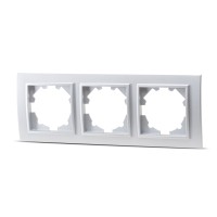 Rama 3 posturi gri metalizat Zena - rama ornament tripla - detaliu