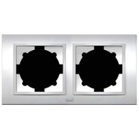 Rama 2 posturi gri metalizat Zena - ornament dublu Elbi