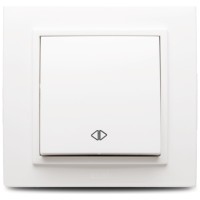 Intrerupator cruce 10A alb, gama Zena - Elbi
