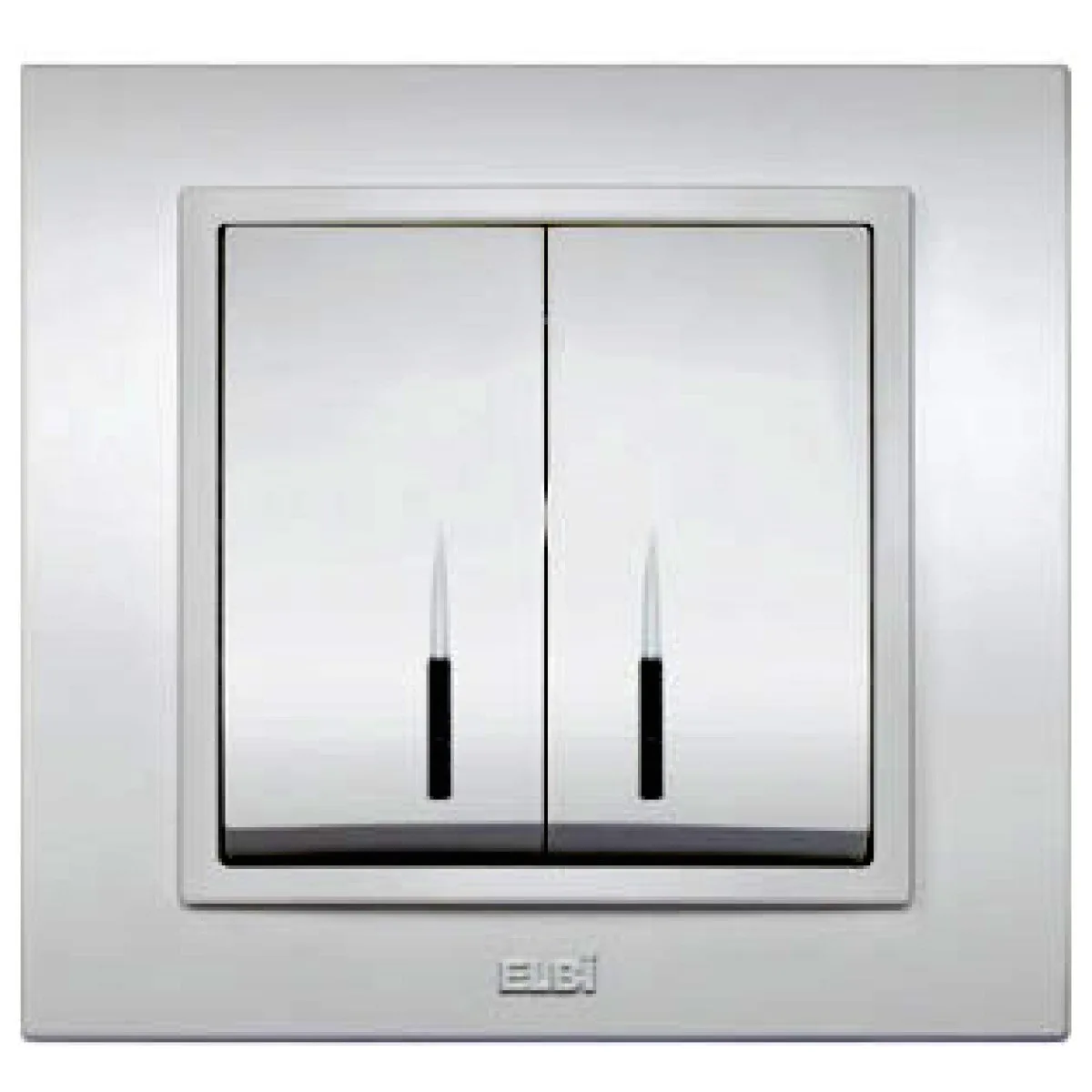 Comutator 10A gri metalizat cu LED, gama Zena - Elbi
