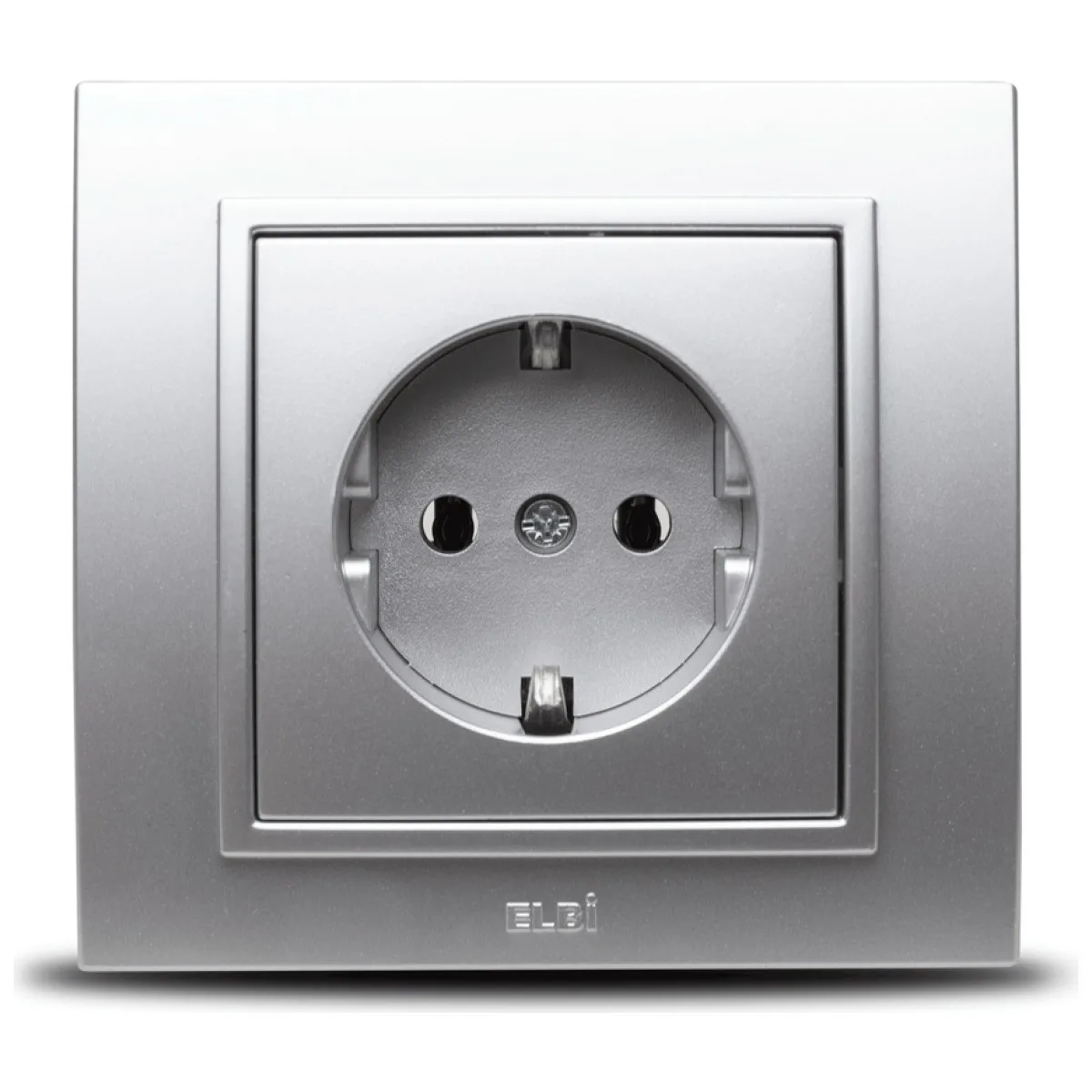 Priza Schuko 16A gri metalizat cu contact de protectie - gama Zena