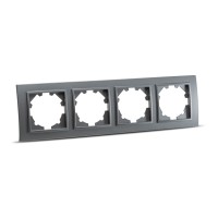 Rama 4 posturi fume Zena - ornament orizontal pentru module - vedere laterala
