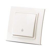 Intrerupator cap scara 10A crem Zena Elbi, control din 2 puncte - detaliu