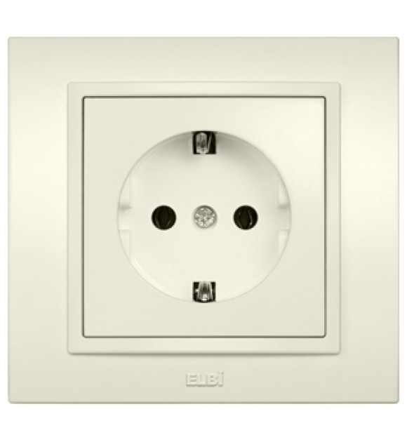 Priza Schuko 16A crem, gama Zena - Elbi