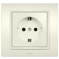 Priza Schuko 16A crem, gama Zena - Elbi