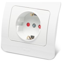 Priza Schuko 16A alba cu protectie copii, gama Jazz