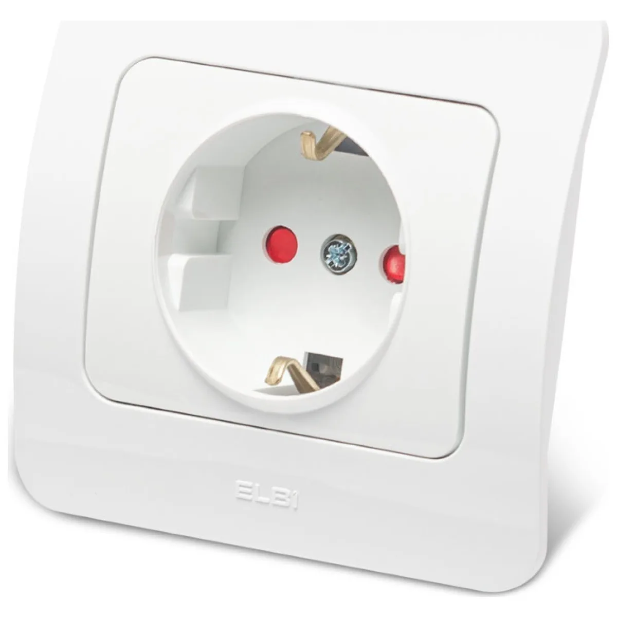 Priza Schuko 16A alba cu protectie copii, gama Jazz