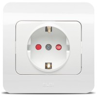 Priza Schuko 16A alba cu protectie copii, gama Jazz - ambalaj