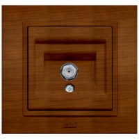 Priza TV cu conector tip F, culoare cires, gama Zena