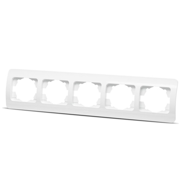 Rama 5 posturi alb Jazz - Elbi, ornament plastic 5 module