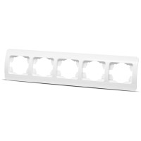 Rama 5 posturi alb Jazz - Elbi, ornament plastic 5 module