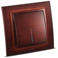 Intrerupator simplu 10A cu indicator LED mahon Zena - Elbi - vedere laterala
