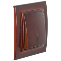 Intrerupator simplu 10A cu indicator LED mahon Zena - Elbi - detaliu