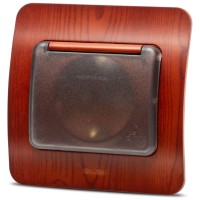 Priza Schuko cu capac 16A cires, gama Jazz - Elbi
