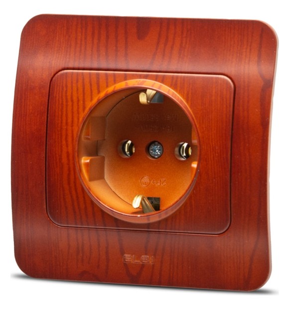 Priza Schuko 16A cires Jazz Elbi, cu contact de protectie