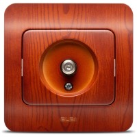 Priza TV cu conector F, cires, gama Jazz - Elbi - detaliu