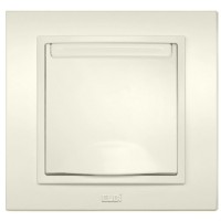Priza Schuko cu capac 16A crem, gama Zena - ELBI