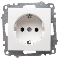 Priza Schuko 16A alb Zena Elbi, cu contact de protectie