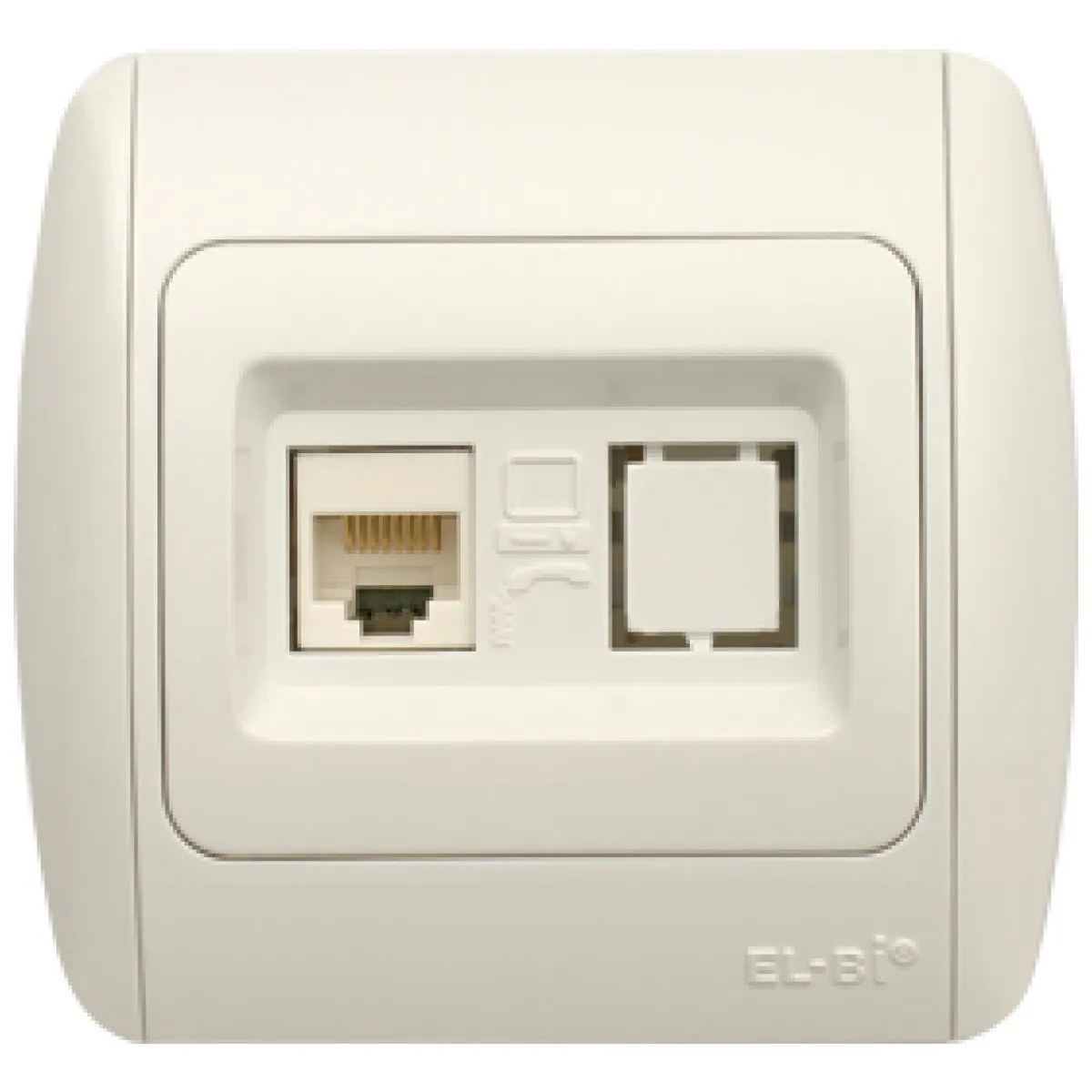 Priza date 1xRJ45 Cat6e UTP alb, gama Zirve