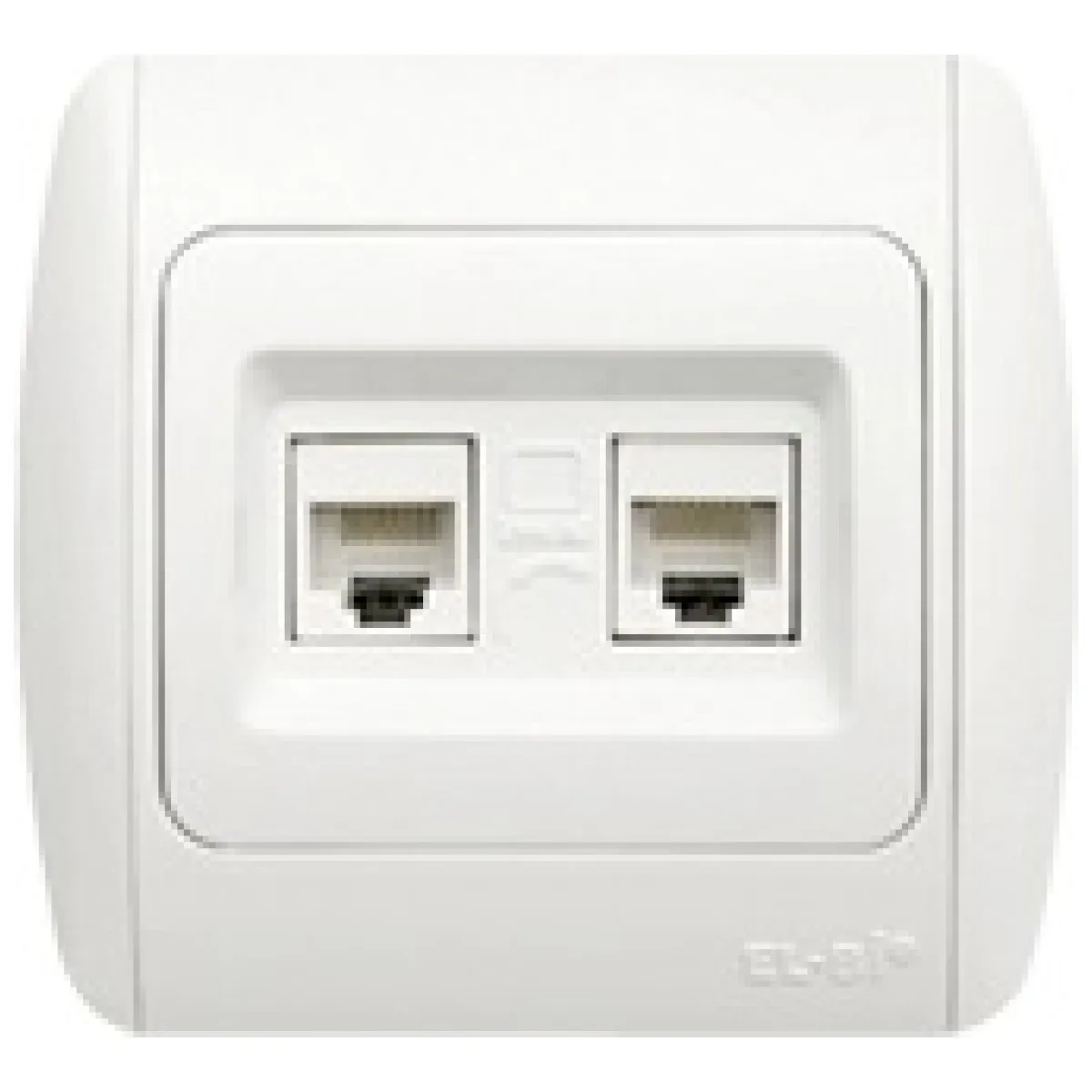 Priza date dubla 2xRJ45 Cat6e UTP alb Zirve