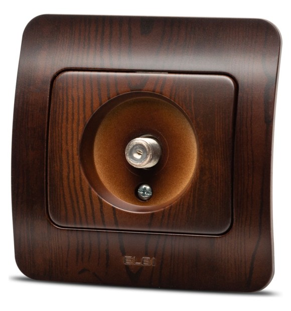 Priza TV cu conector F nuc inchis, gama Jazz - Elbi