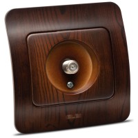 Priza TV cu conector F nuc inchis, gama Jazz - Elbi - vedere laterala