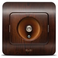 Priza TV cu conector F nuc inchis, gama Jazz - Elbi - detaliu