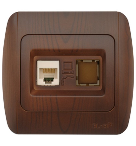 Priza date 1x RJ45 Cat6e UTP, nuc inchis, gama Zirve