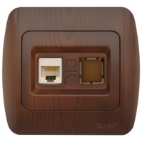 Priza date 1x RJ45 Cat6e UTP, nuc inchis, gama Zirve