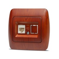 Priza date 1xRJ45 Cat6e cires Zirve - retea internet - vedere laterala