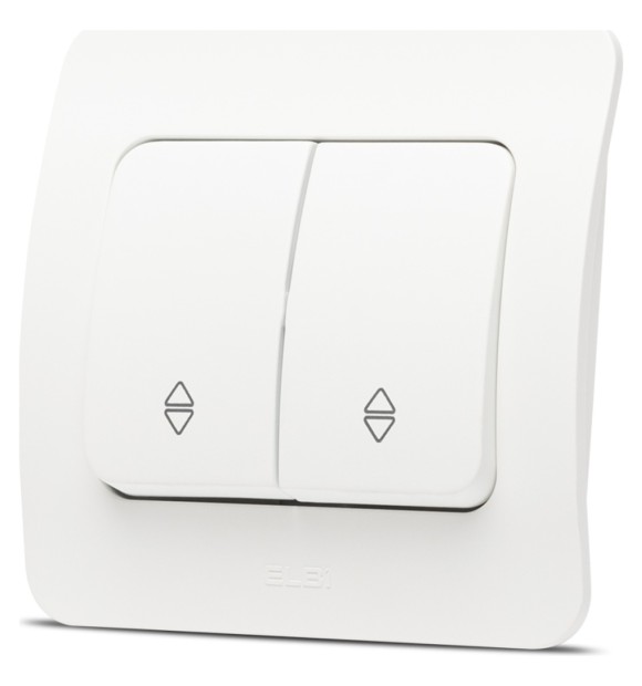 Comutator cap scara 10A alb mat Jazz - intrerupator dublu loc