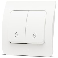 Comutator cap scara 10A alb mat Jazz - intrerupator dublu loc